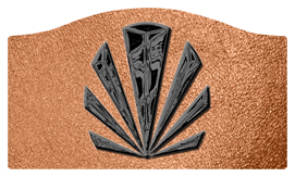 DASHELL-602-BK-SH-CP Black Sunburst Shimmer Copper Background